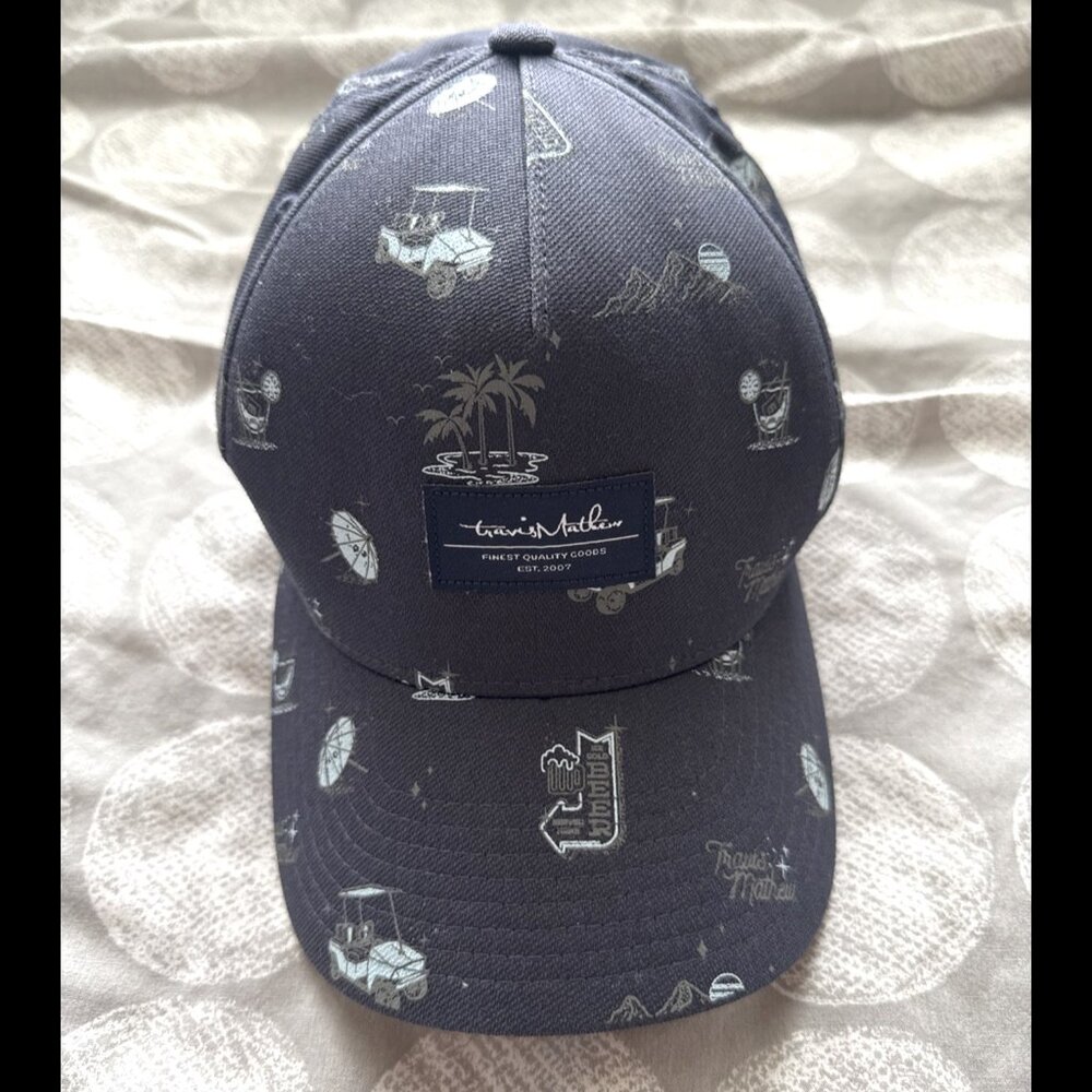 TravisMathew Men's Backyard Olympics Golf Hat Flexfit Tech 110 One Size